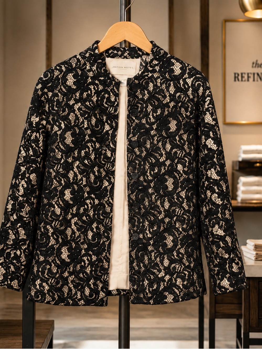 PAUL & JOE- Sister black Lace jacket Coat sz XS